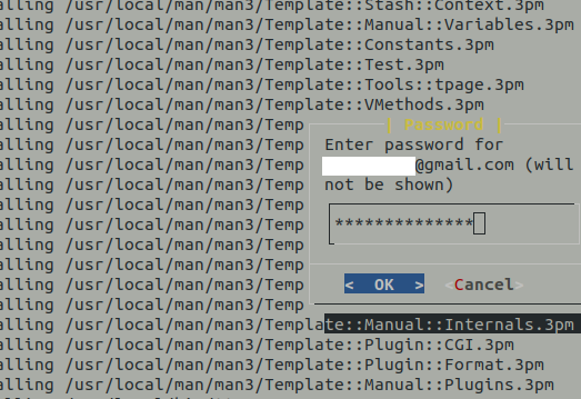 Input user dan password akun Comodo